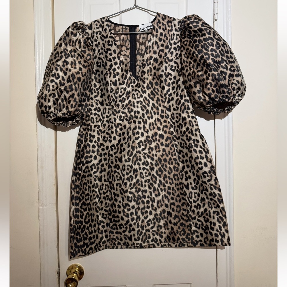 GANNI Leopard Print Women's Dress size large